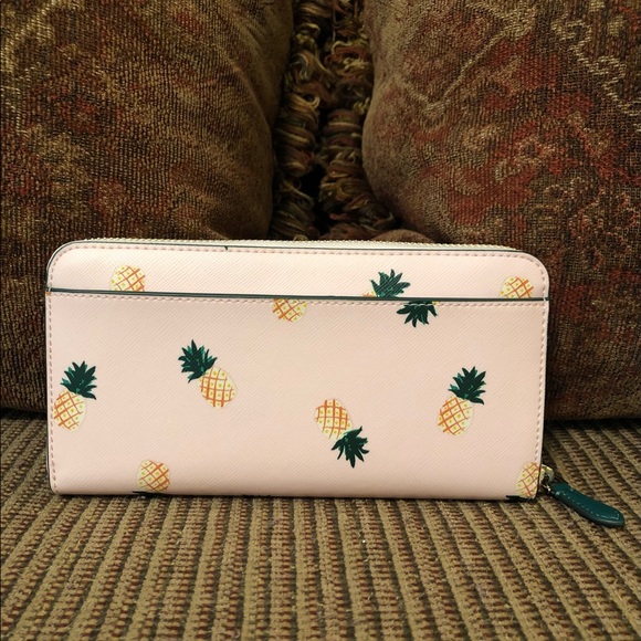 NWT-Kate Spade-Pineapple Marlee Large Zip Wallet & Pineapple Novelty Coin Purse - Picture 3 of 12